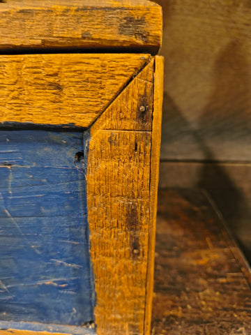 Primitive Folk Art Wooden Box