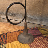 Primitive Vintage Cast Iron Taper Candlestick Holder 13"