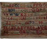 ALPHABET SAMPLER BY ELLEN RAYNER - August 1857