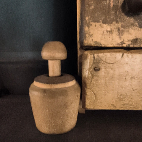 Primitive Wooden Wheat Butter Mold