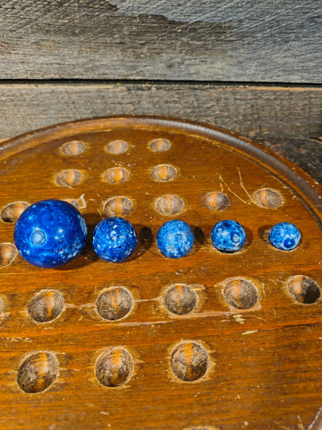 Antique Blue Bennington Marbles (5)