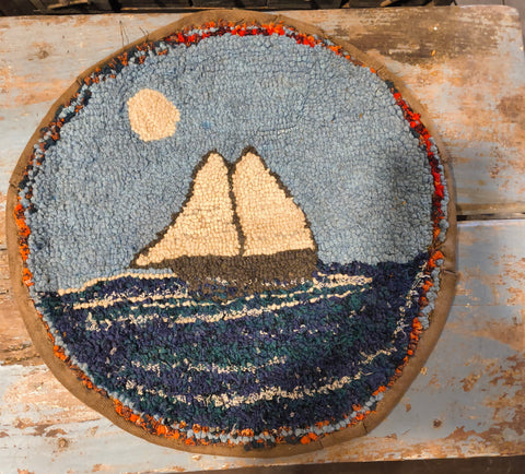 Antique Hand Hooked Rug