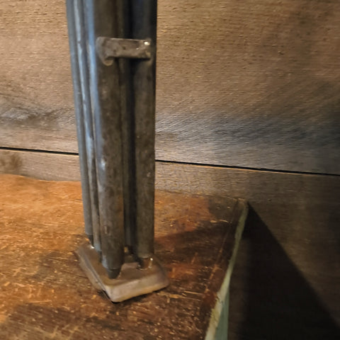Antique 19th Century Primitive Tin 6 Tube Candle Mold 11”