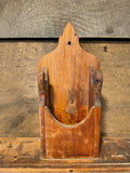 Antique Primitive Wooden Spoon & Mortar Holder