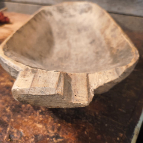 Antique Primitive Wooden Dough Bowl