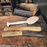 Primitive Wooden Spoon,knife & mixer