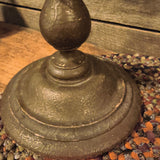 Antique Primitive Turned Wooden Candle Holders w/ Candles
Base 6.5" x 12 5"