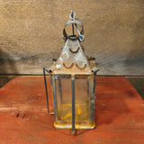 Antique Tin Lantern w/ Glass Panels