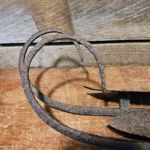 Antique 1700's Hand Wrought Iron Ice Skates.