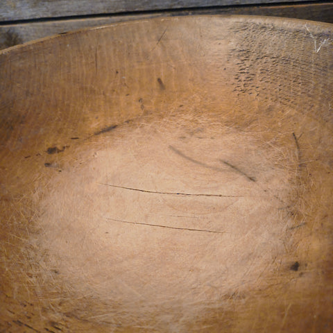 Primitive Out Of Round Wooden Bowl