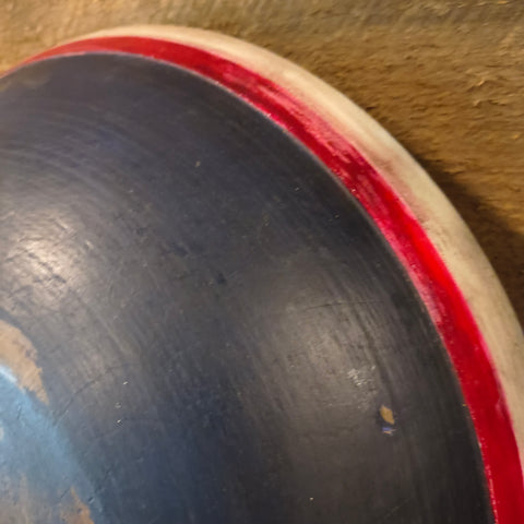 Primitive Out Of Round Wooden Bowl