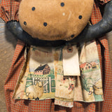 Primitive Vintage Folk Mammy Doll Bag Holder