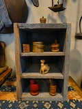 Primitive Old Blue Box With Shelves