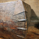 Antique Chinese Rice Grain Harvest Basket Bucket Scoop Measure