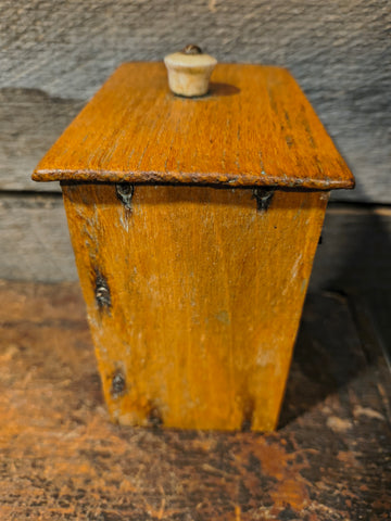 Primitive Animal Apothecary Drawer Early Blue Coverlets and Lindsey Woolsey Coverlet Strips.