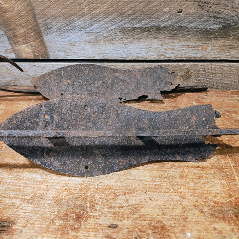 Antique 1700's Hand Wrought Iron Ice Skates.