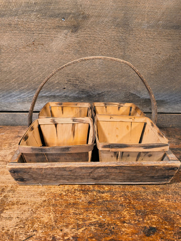 Old Primitive Wooden Berry Basket