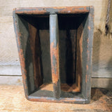Antique early primitive wooden divided box