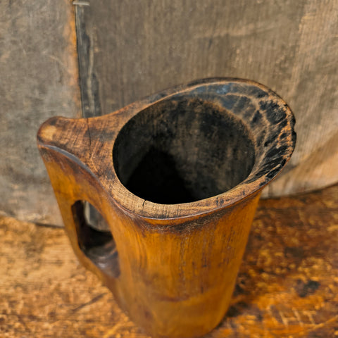 Antique Primitive Wooden Noggin