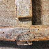 Antique primitive hanger with dried tobacco leaves