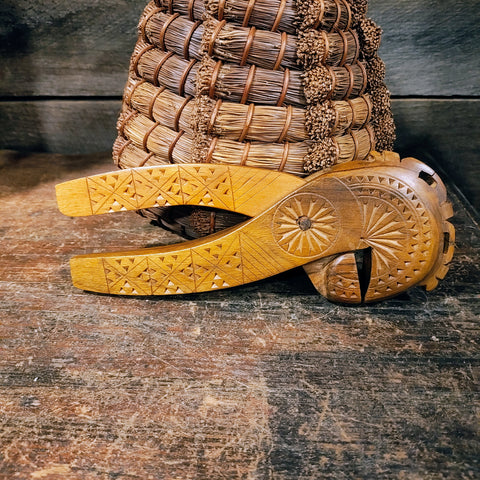 Antique Papago Native American Indian Coiled Pine Needle Basket