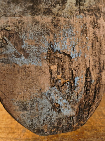 Antique Wooden Lost Sole with Original Blue Paint