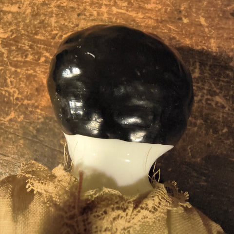 Antique German Low-Brow China Head Doll 12"
