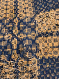 Antique large piece of Coverlet,blue & Cream