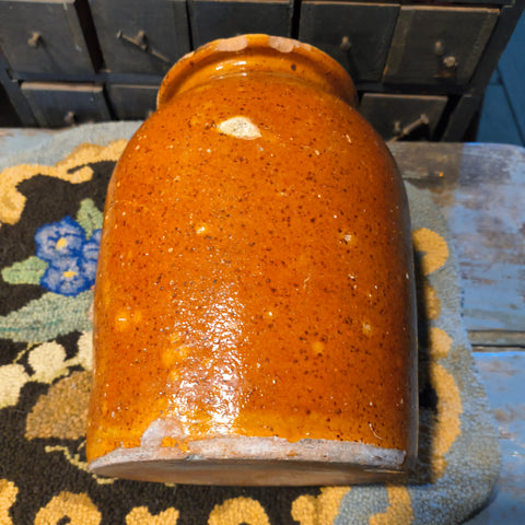Antique American Redware Preserves Crock