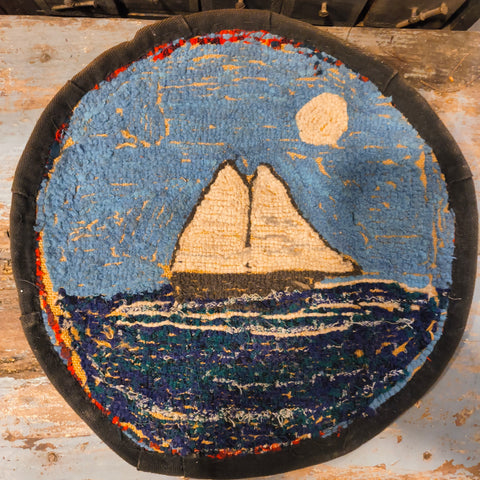 Antique Hand Hooked Rug