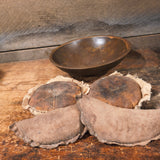 Primitive Wooden Bowl w/ faux Bagels and Tarts