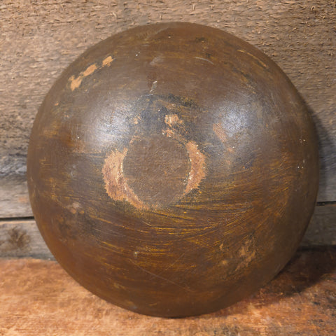 Primitive Wooden Bowl w/ faux Bagels and Tarts