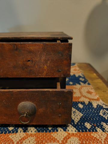 Antique 3 Drawer Wooden Chest