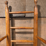 Antique Ladder Back Chair w/ Rush Seat