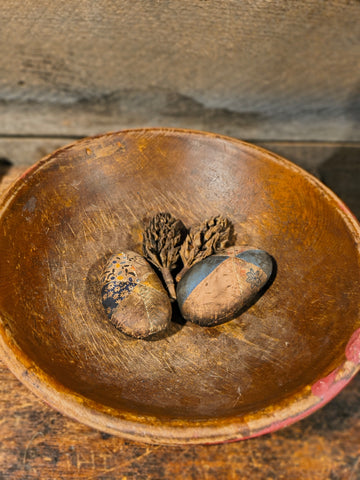 Antique out of round Wooden Bowl