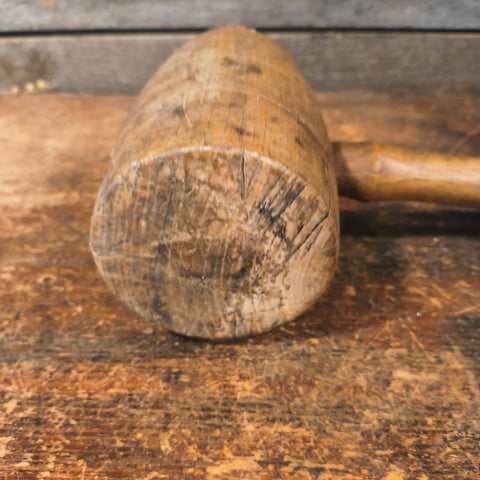 Primitive, vintage Wooden Mallet