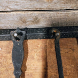 Vtg 5 Pc Set CAST IRON KITCHEN UTENSIL Spoon Ladle Rack TAIWAN Primitive Decor