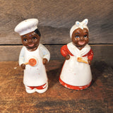 Vintage Black Americana Salt and Pepper Shakers