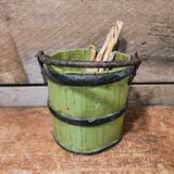 Antique Wood & Iron Berry Bucket