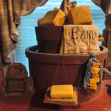 Primitive Wooden Soap Holder w/ Soap