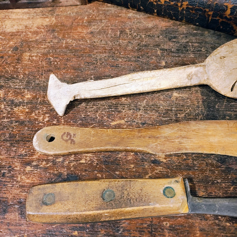 Primitive Wooden Spoon,knife & mixer