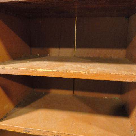 Antique Primitive Wooden Salesman Step back Cupboard