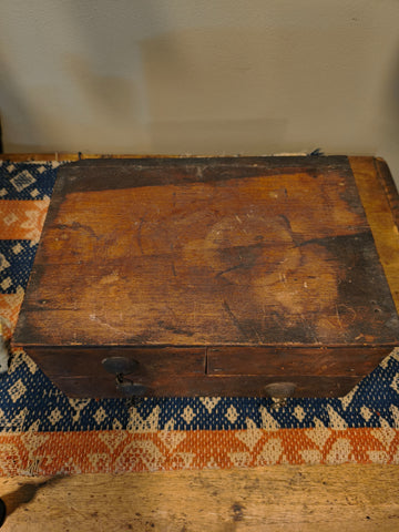 Antique 3 Drawer Wooden Chest