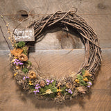 Primitive Dried Flower Wreath