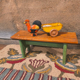 Vintage Stool With a Metal Rooster Pull Toy, Bruce Alsass