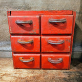 Vintage primitive cabinet with 6 drawers