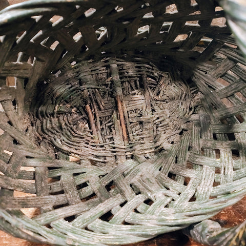 Antique Original Green Basket