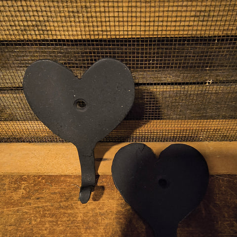 Vintage Wrought Iron Heart Hangers