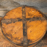 Antique bentwood Grain Measuring Bucket w/ Iron Banding
