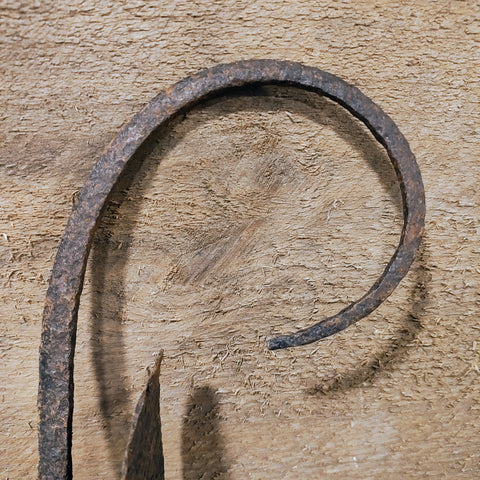Antique 1700's Hand Wrought Iron Ice Skates.
